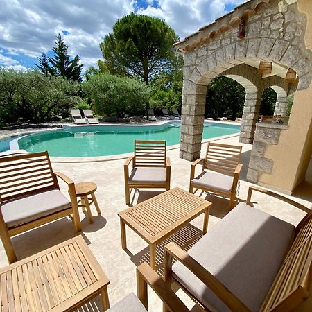 Maison Pour 12P, Piscine A Debordement Chauffee D'Avril A Octobre Inclus Ruoms Exterior photo